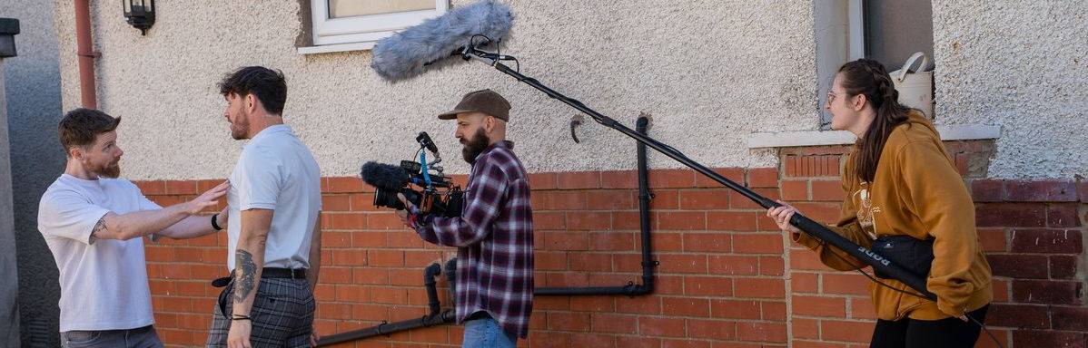 image behind the scene on set of Fragile Trust